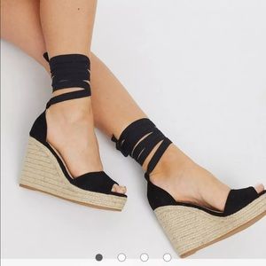 Wedge espadrille sandals